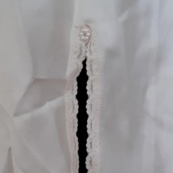 Warner's Slip Vintage 80s Perfect Measure Long Silky Lace Beaded Medium USA Made - Picture 6 of 9